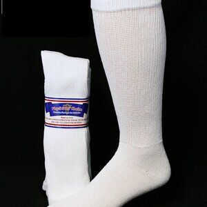12 Pairs Womens Physicians Choice OVER THE CALF Cotton Diabetic Socks USA Made